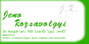 jeno rozsavolgyi business card